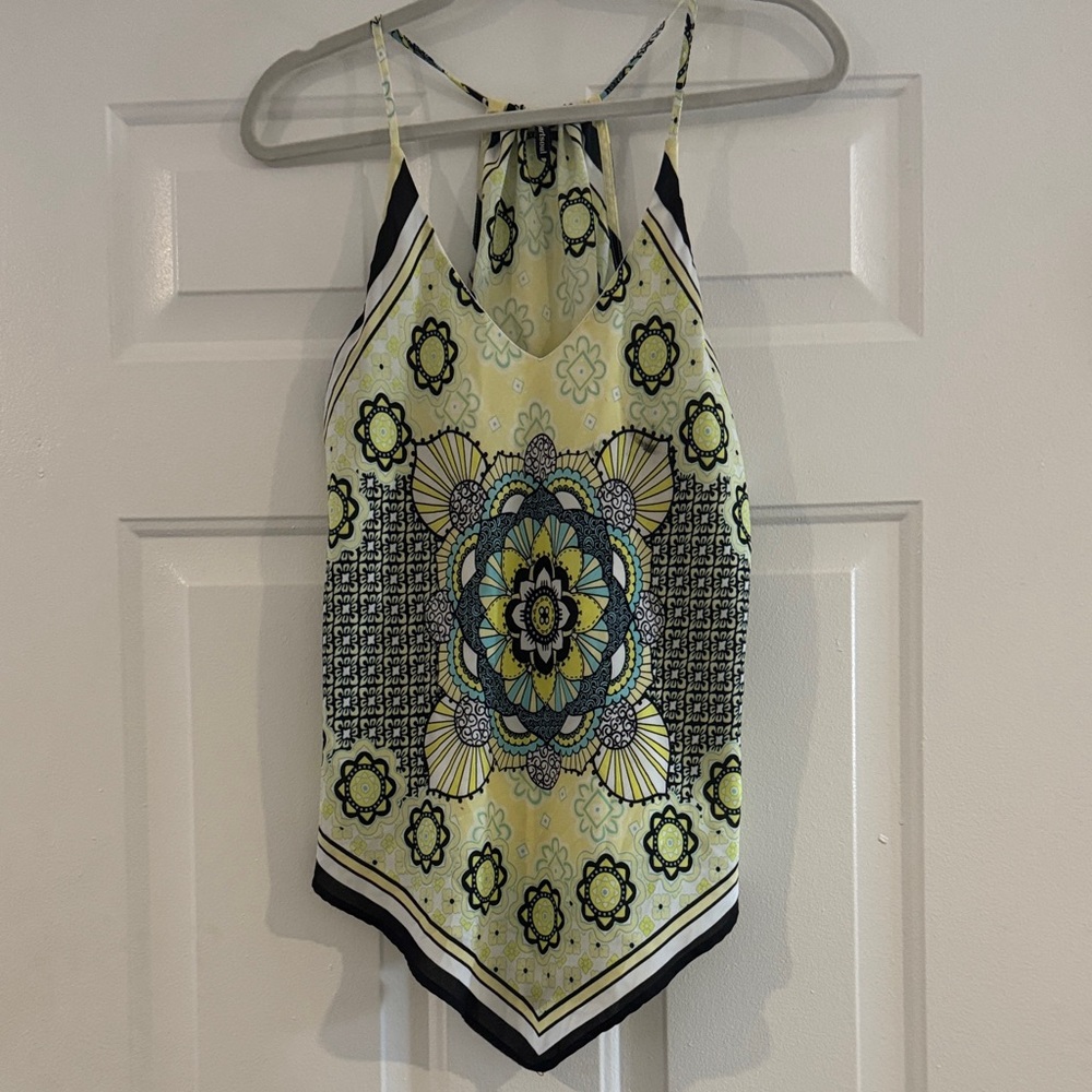 HeartSoul Yellow and Black Floral Camisole